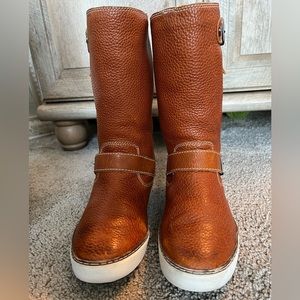 Brandy colored leather Ugg Andra boots